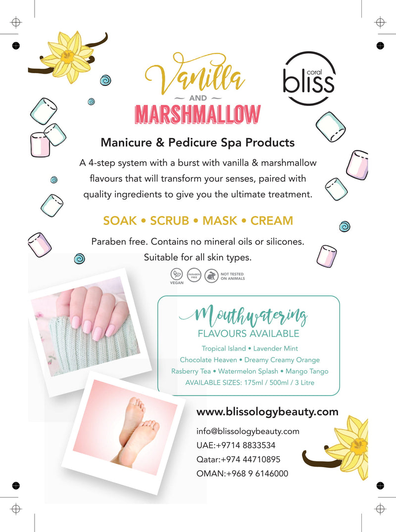 Vanilla & Marshmallow  Manicure Hand Soak - 500 mL